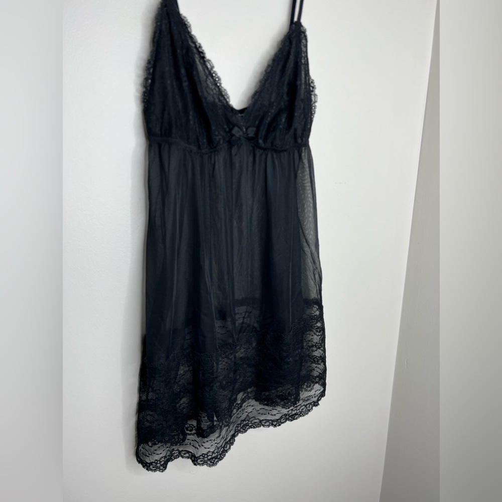 Lace and mesh, sexy nightgown, chemise, babydoll lingerie. Small. - Picture 2 of 6